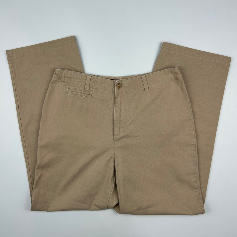 Ralph Lauren Sport Womens Khaki Chino Pants Size 6 Tan Cotton Straight Leg Twill